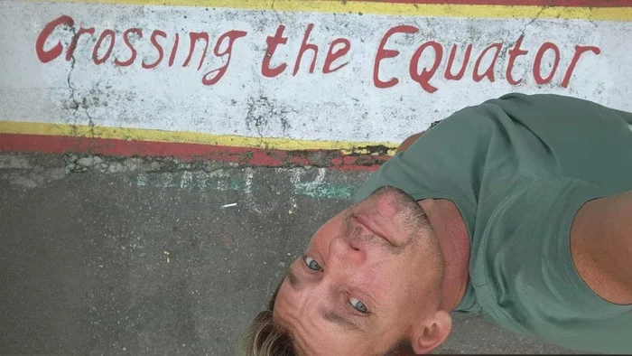 Erik Crossing the equator Erik Crossing the equator